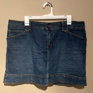 Denim Jean Skirt With Pockets